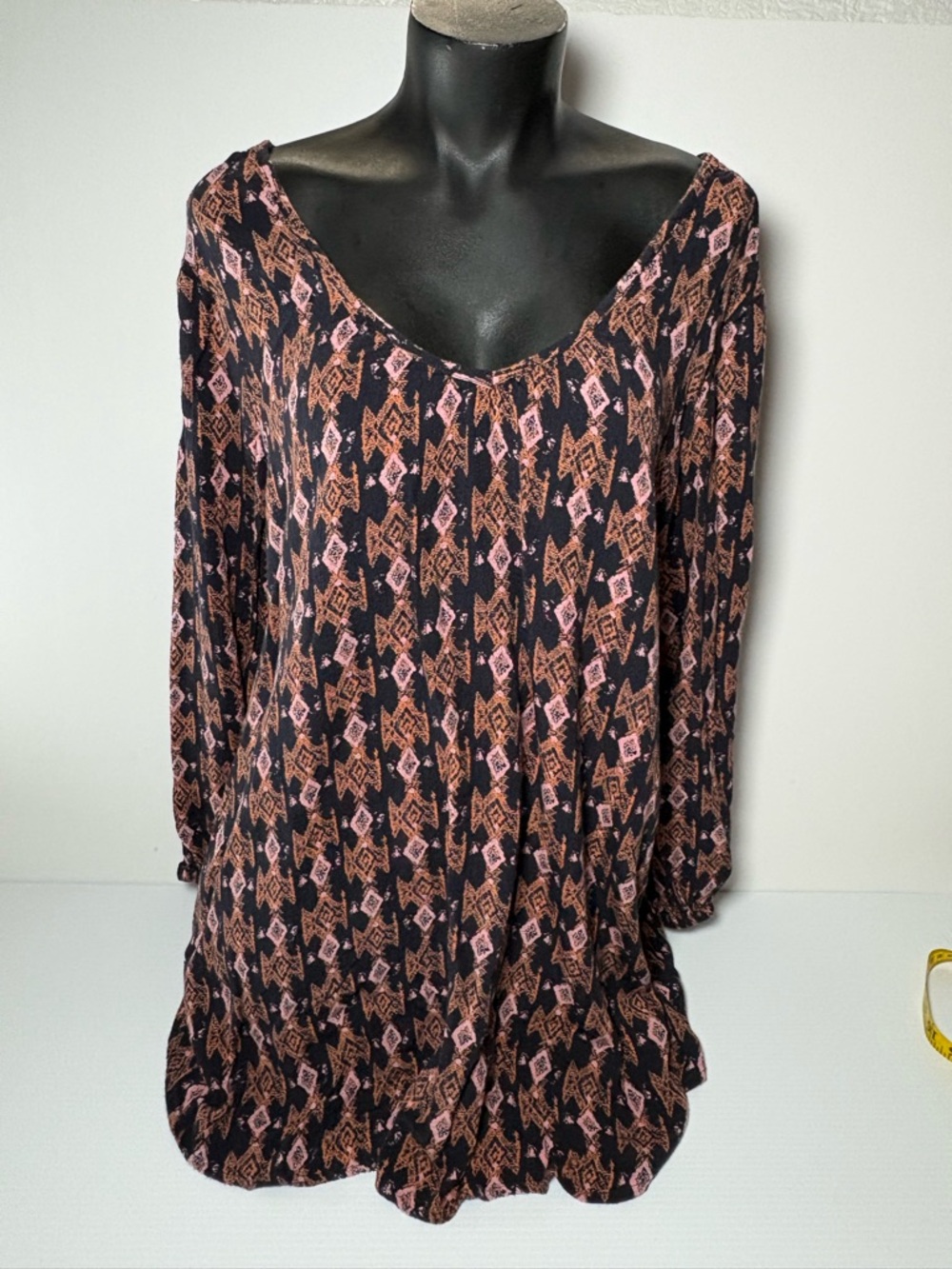 Billabong Black Pink Brown Patterned Women's Swim Coverup